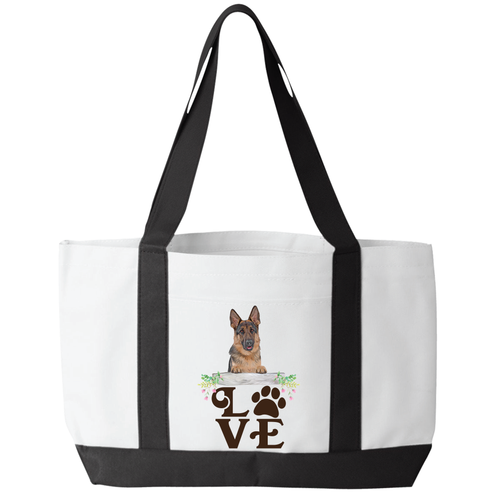 LOVE German Shepherd Tote Bag