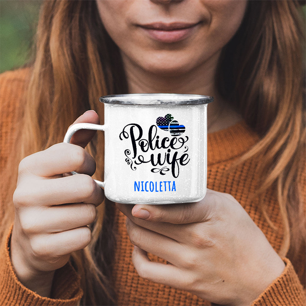 Police-Wife White Stainless Steel Mug