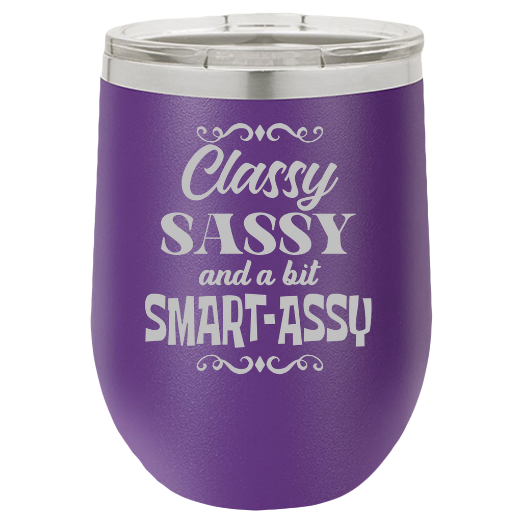 Smart Assy - Wine Laser Etched Tumbler