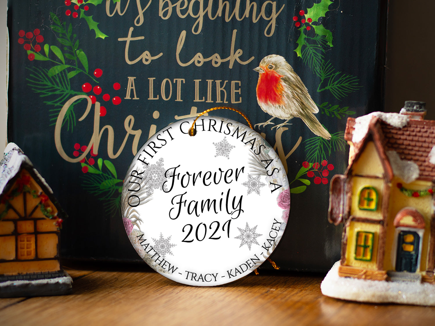 Forever Family - Ceramic Round Ornament