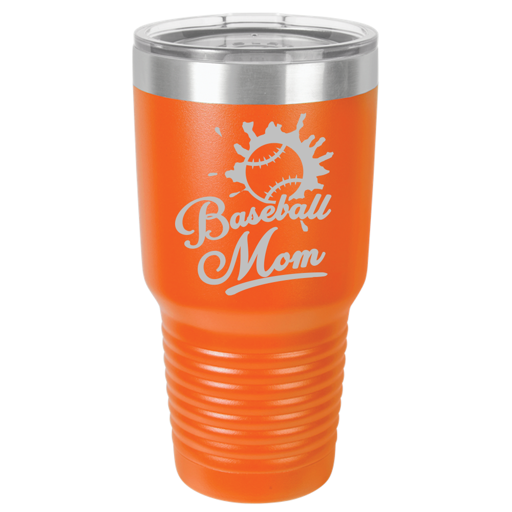 Baseball Mom - 30oz Laser Etched Tumbler