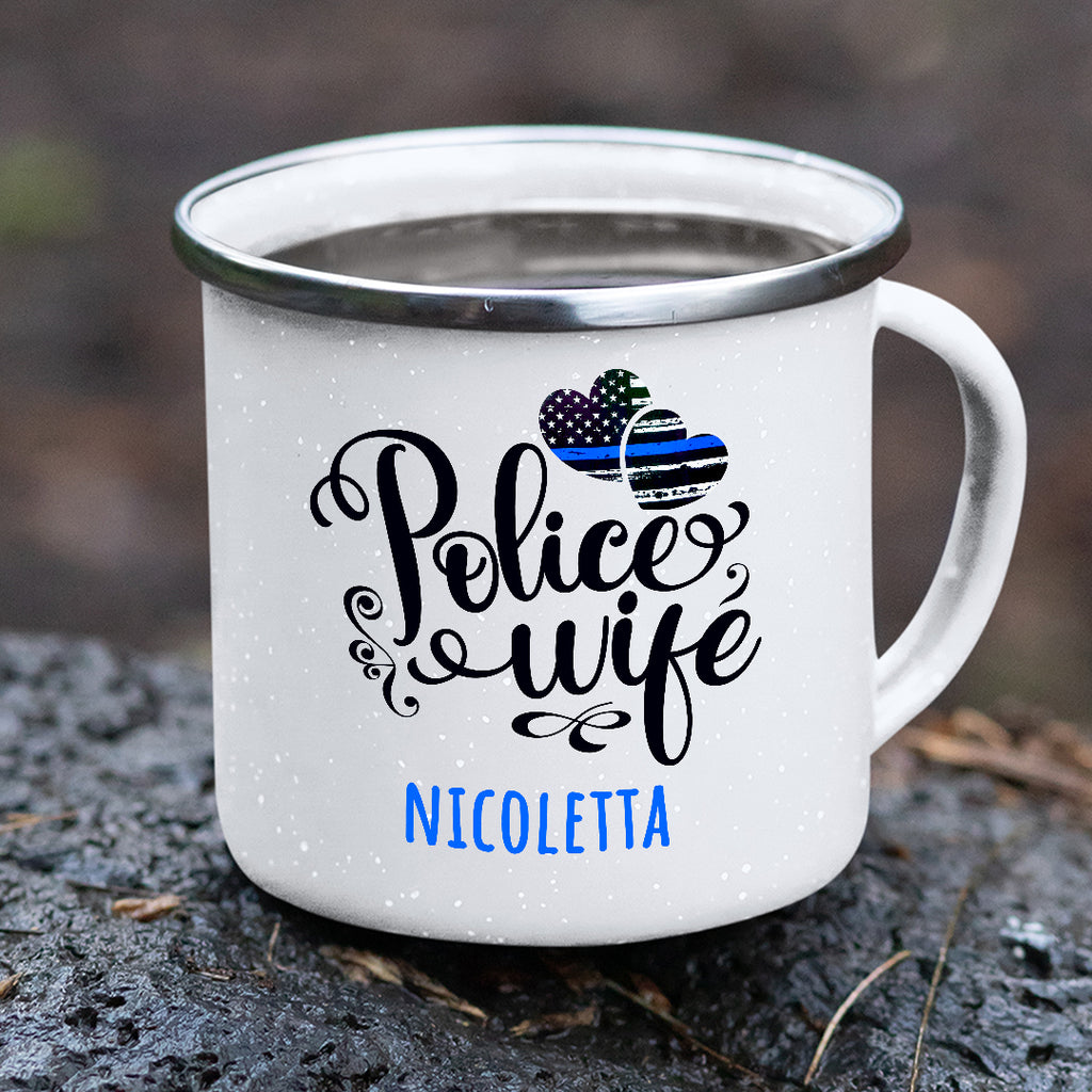 Police-Wife White Stainless Steel Mug