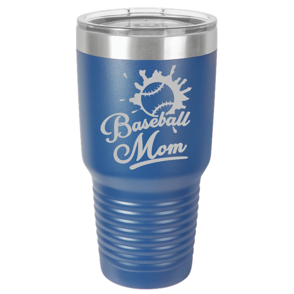 Baseball Mom - 30oz Laser Etched Tumbler