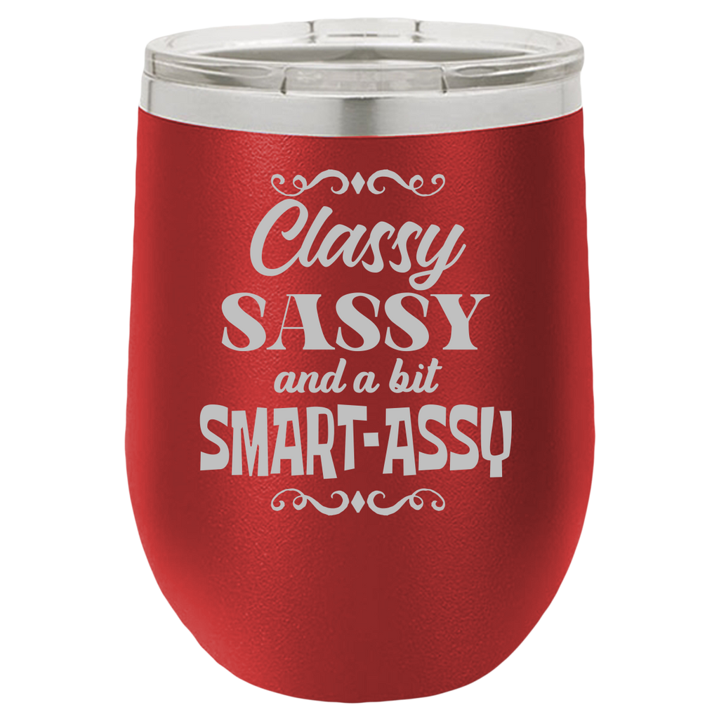 Smart Assy - Wine Laser Etched Tumbler