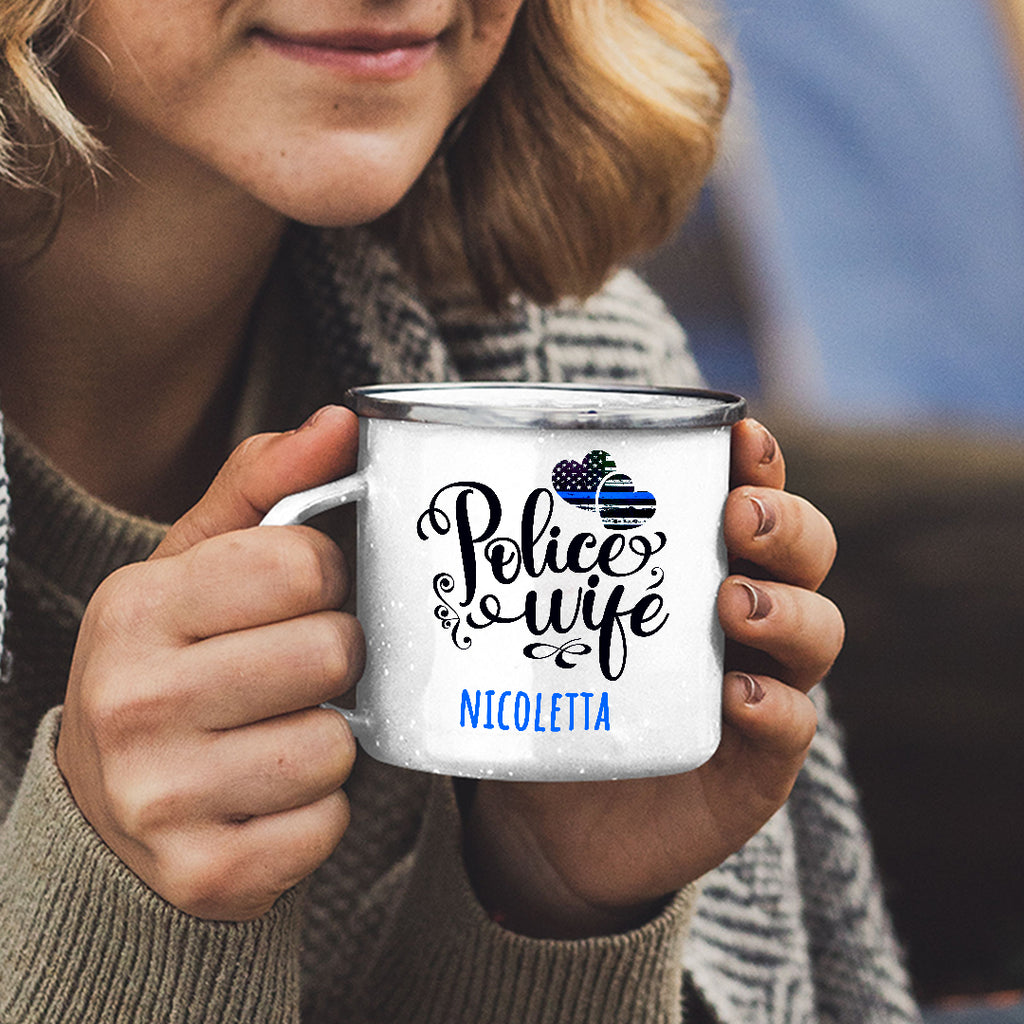 Police-Wife White Stainless Steel Mug