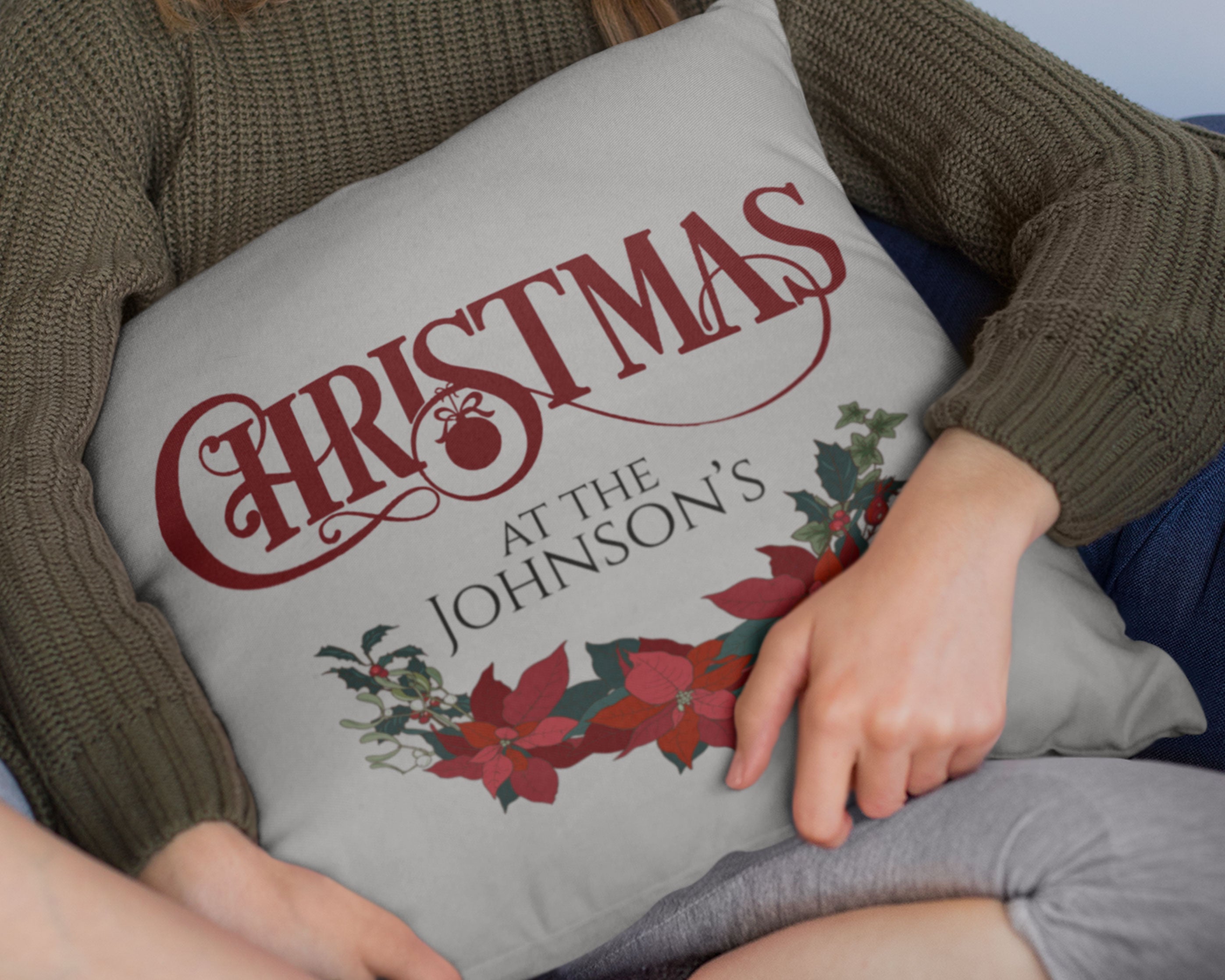 Personalized Family Christmas Pillow Case