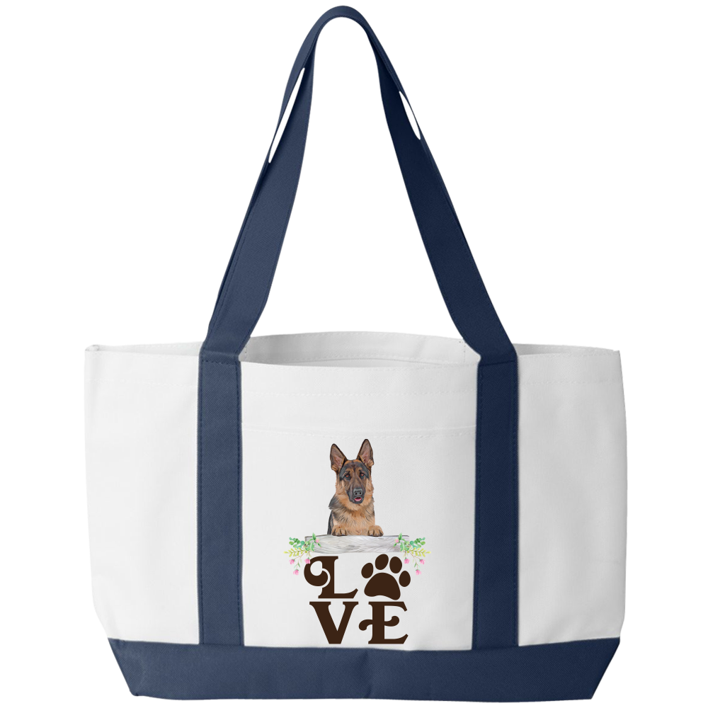 LOVE German Shepherd Tote Bag