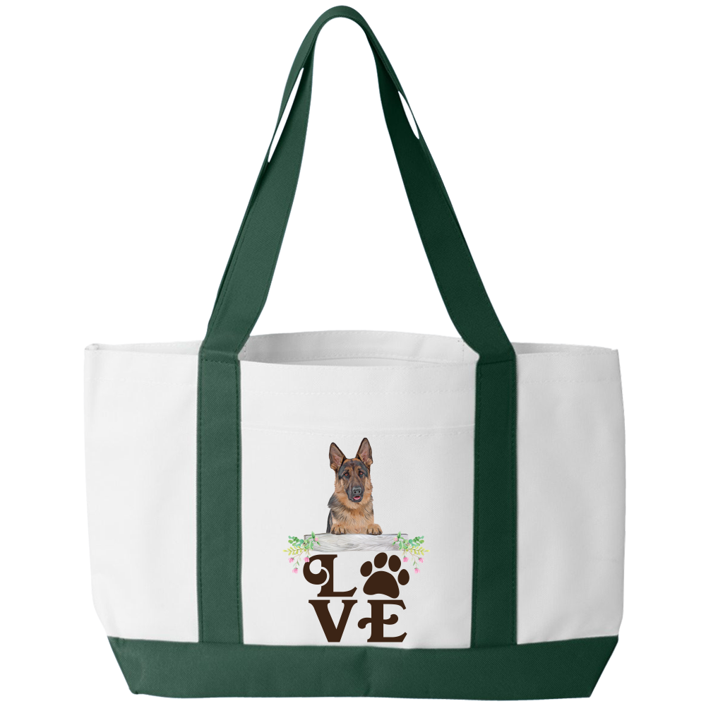 LOVE German Shepherd Tote Bag