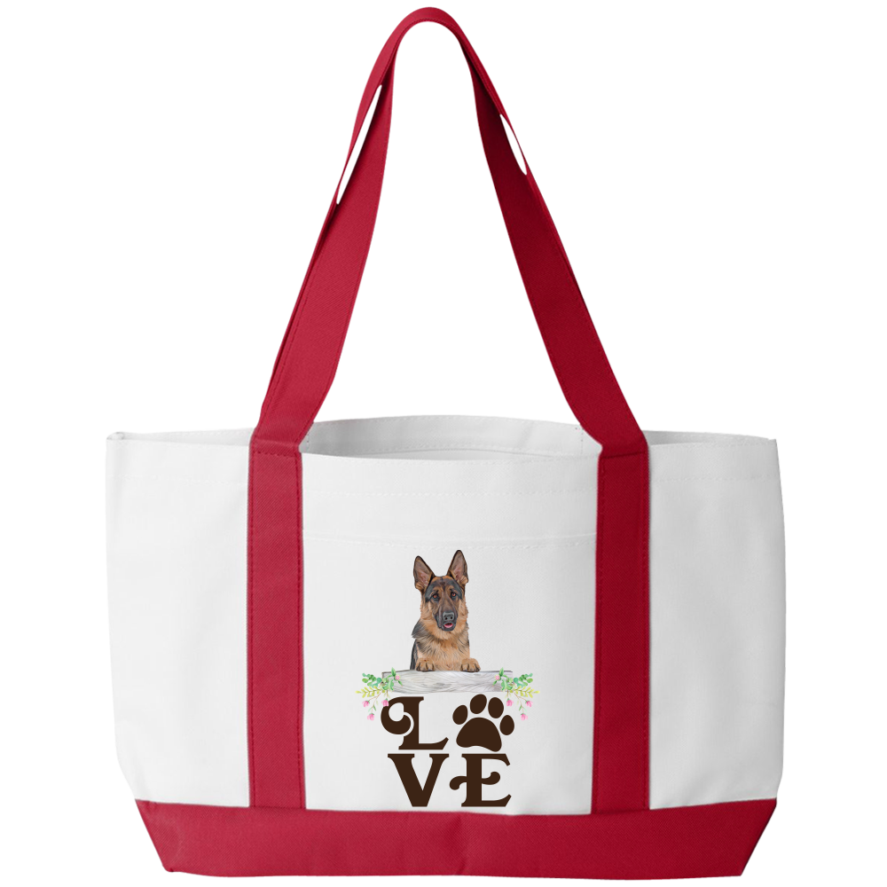 LOVE German Shepherd Tote Bag