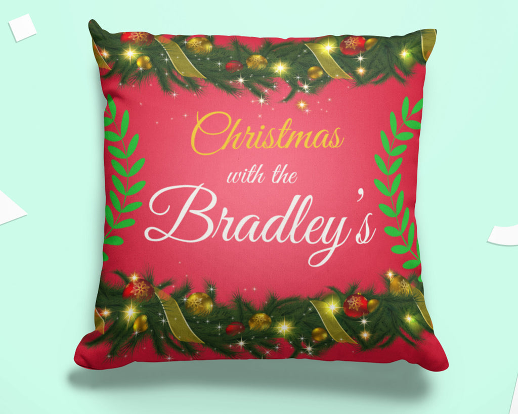 Christmas Bunting - Personalized Pillow Case