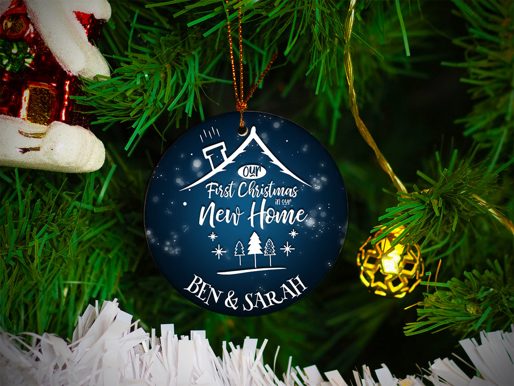 First Home - Ceramic Round Ornament