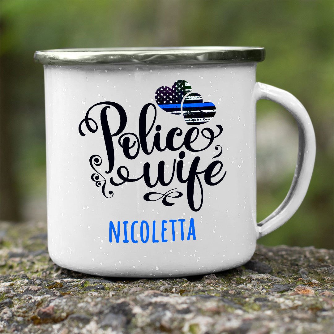 Police-Wife White Stainless Steel Mug