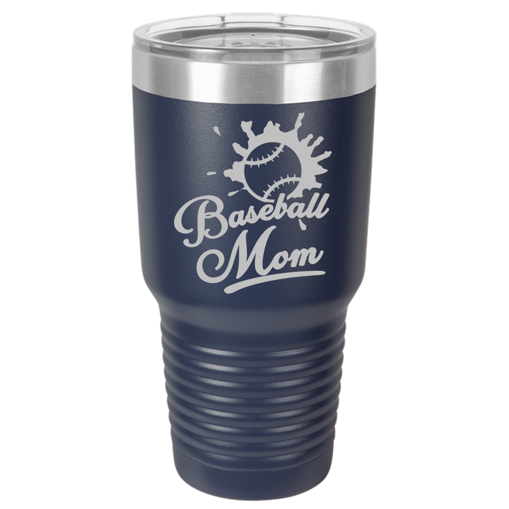 Baseball Mom - 30oz Laser Etched Tumbler