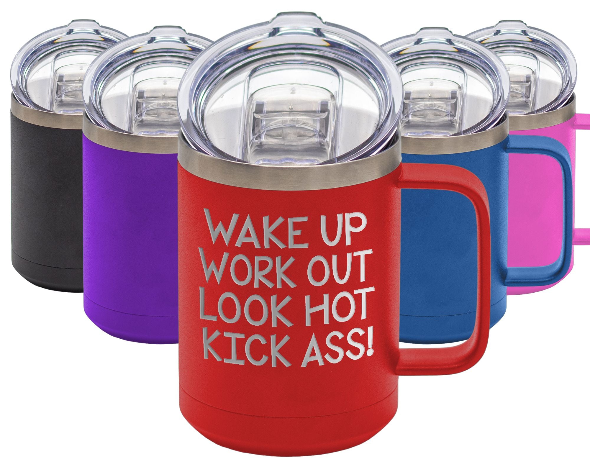 Wake Up Work Out - Coffee Laser Etched Tumbler