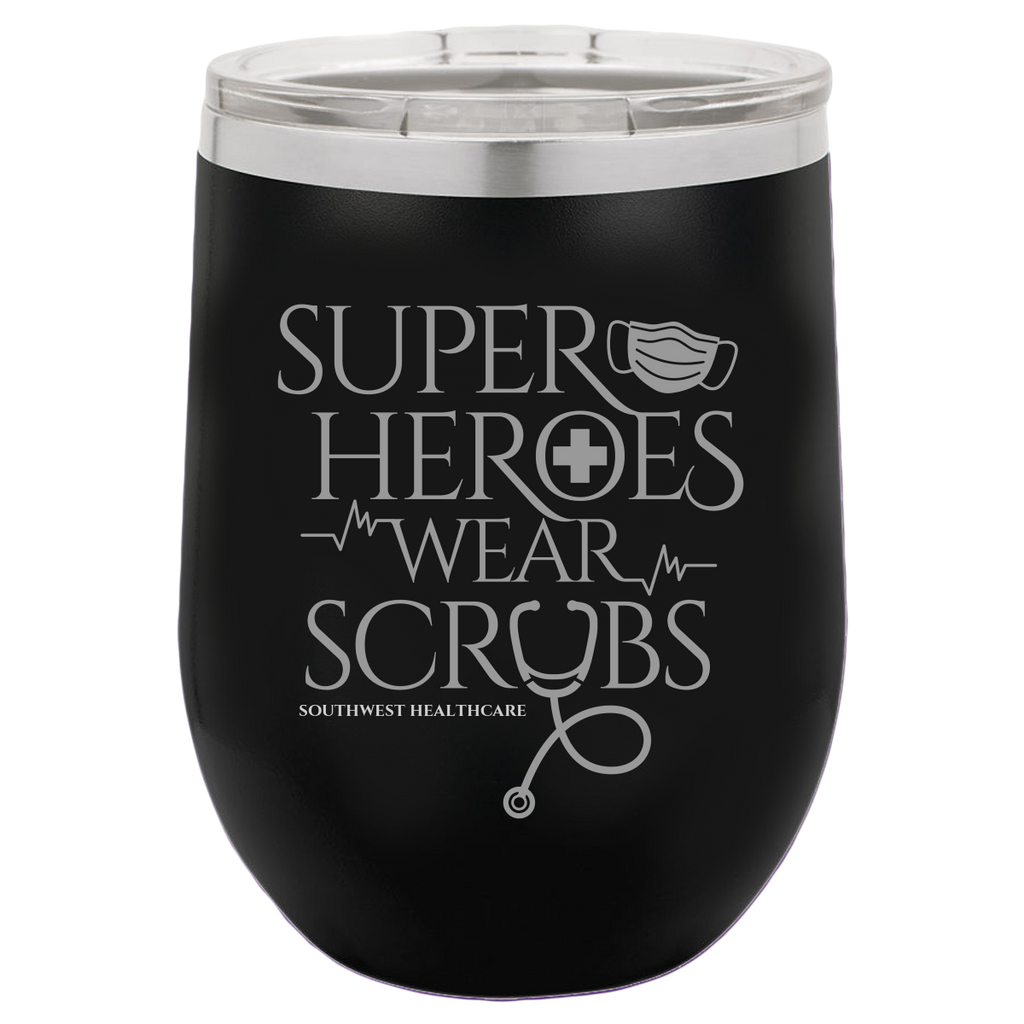 Personalized Wine Tumbler Superheroes  12oz