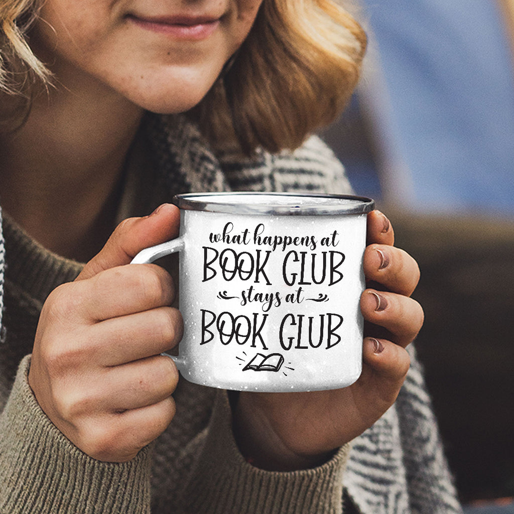 Book Club White Stainless Steel Mug