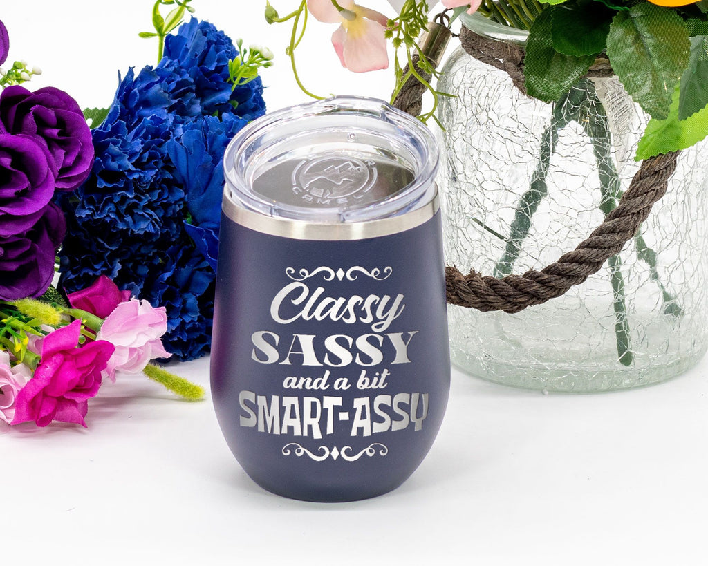 Smart Assy - Wine Laser Etched Tumbler