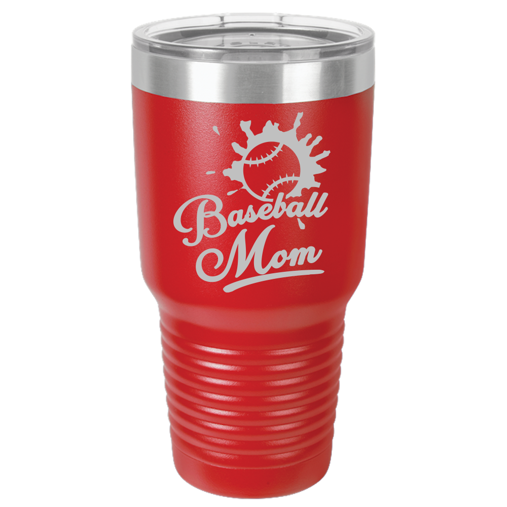 Baseball Mom - 30oz Laser Etched Tumbler