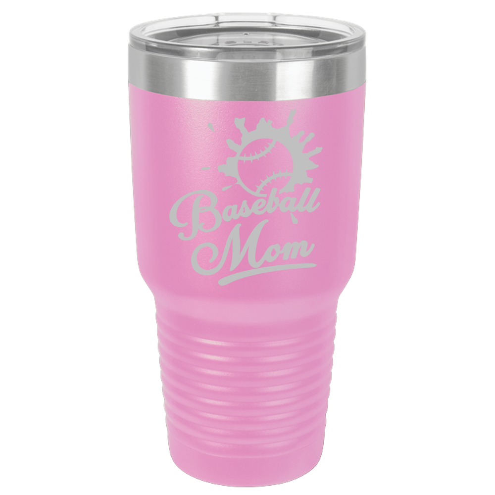 Baseball Mom - 30oz Laser Etched Tumbler